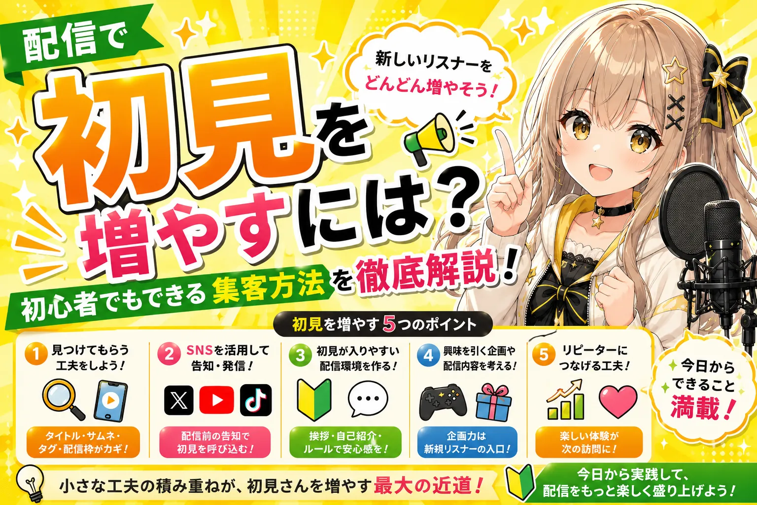 配信で初見を増やすには